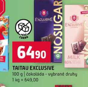 TAITAU EXCLUSIVE 100 g čokoláda vybrané druhy
