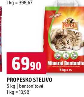 PROPESKO STELIVO 5 kg bentonitové