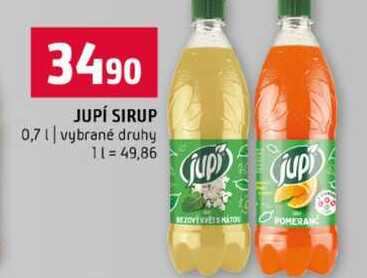 JUPÍ SIRUP 0,7l vybrané druhy 