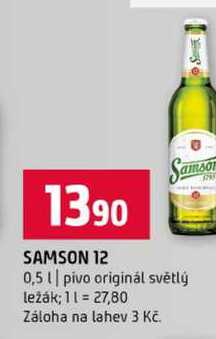 SAMSON 12 0,5l pivo originál světlý ležák