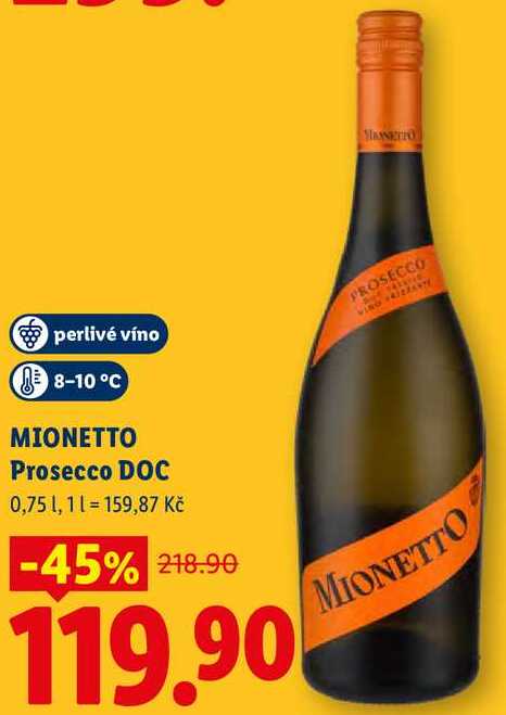 MIONETTO Prosecco DOC, 0,75 l