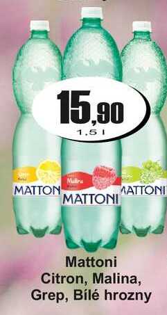 Mattoni Citron, Malina, Grep, Bílé hrozny 1,5 L