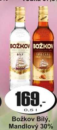 Božkov Bílý, Mandlový 30% 0,5 L