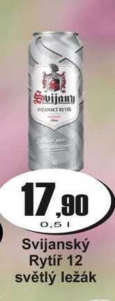Svijanský Rytíř 12 světlý ležák