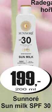 Sunnoré Sun milk SPF 30 200 ml