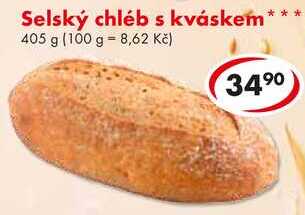 Selský chléb s kváskem, 405 g