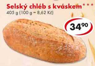 Selský chléb s kváskem, 405 g
