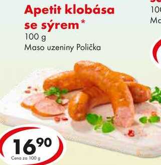 Apetit klobása se sýrem, 100 g