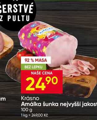 Amálka šunka nejvyšší jakost 100 g 