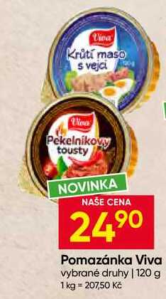 Pomazánka Viva vybrané druhy 120 g 