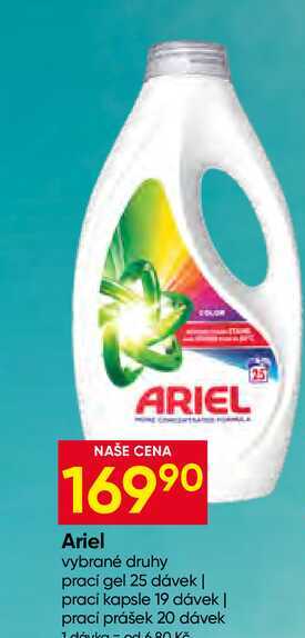 Ariel vybrané druhy prací gel 25 dávek