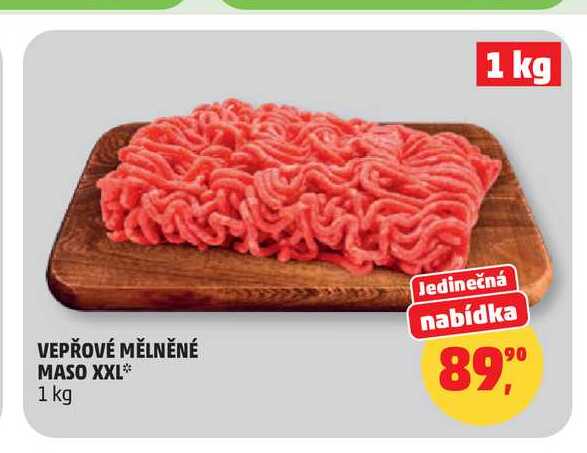 VEPŘOVÉ MĚLNĚNÉ MASO XXL 1 kg