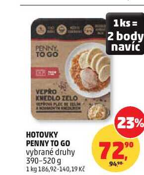 PENNY TO GO HOTOVKY vybrané druhy 390-520 g