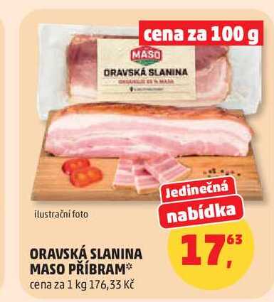 ORAVSKÁ SLANINA MASO PŘÍBRAM 100g