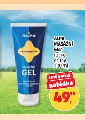 ALPA MASÁŽNÍ GEL různé druhy 100 ml