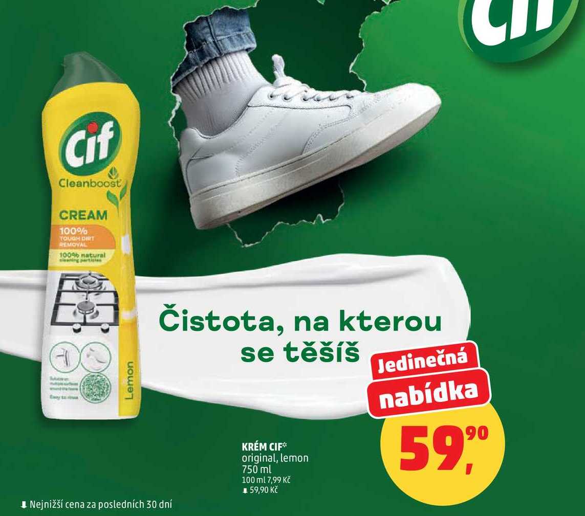 Cif Cream Lemon krémový abrazivní čistící přípravek 750ml