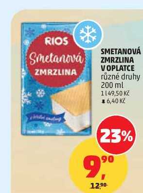 SMETANOVÁ ZMRZLINA V OPLATCE různé druhy 200 ml