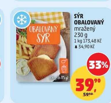 SÝR OBALOVANÝ mražený 230 g 