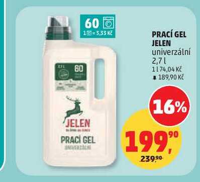 JELEN univerzální gel na praní 2,7l