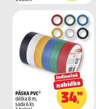 PÁSKA PVC délka 8 m, sada 6 ks