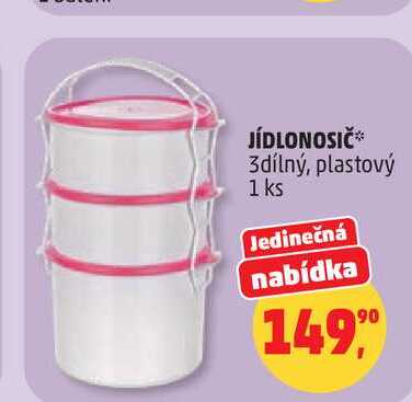 JÍDLONOSIČ 3dílný, plastový 1 ks