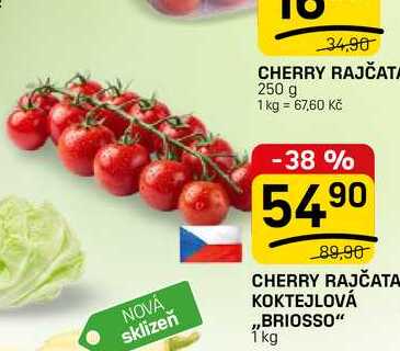 CHERRY RAJČATA KOKTEJLOVÁ ,,BRIOSSO" 1kg 
