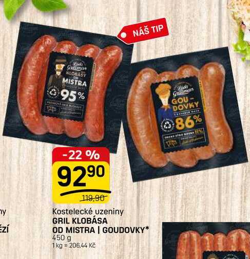 GRIL KLOBÁSA OD MISTRA | GOUDOVKY* 450 g
