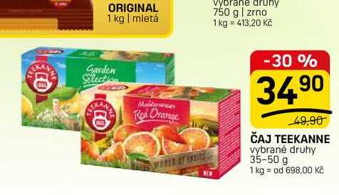 ČAJ TEEKANNE vybrané druhy 35-50 g 