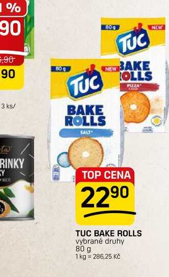 TUC BAKE ROLLS vybrané druhy 80 g