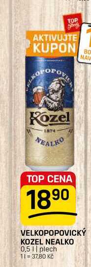 VELKOPOPOVICKÝ KOZEL NEALKO 0,5 || plech
