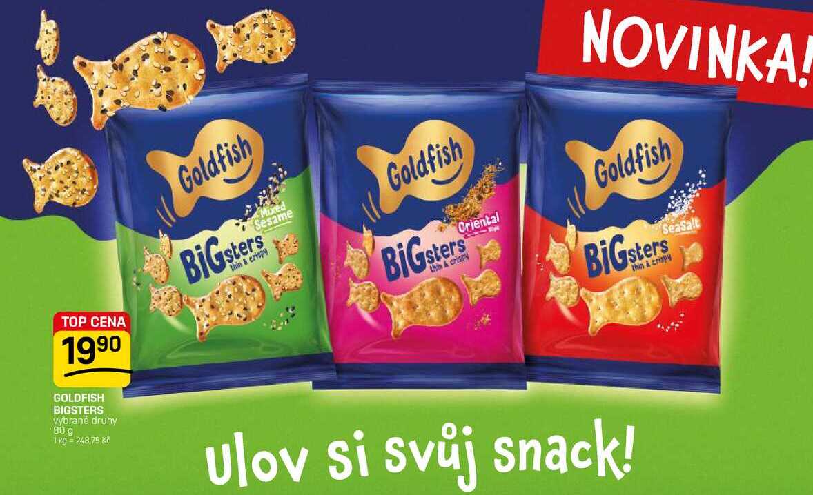 GOLDFISH BIGSTERS vybrané druhy 80 g