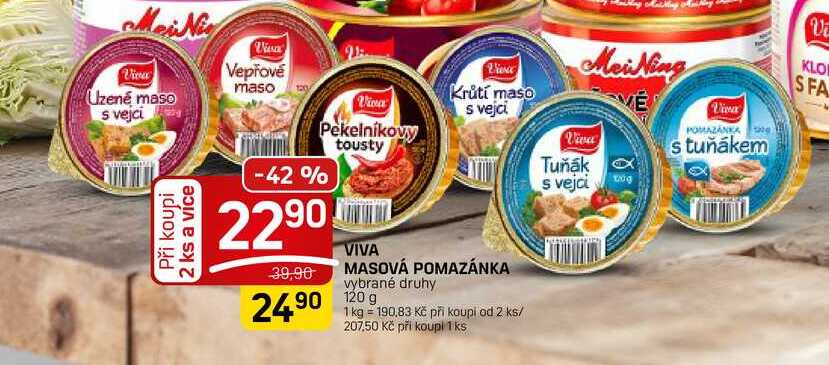 VIVA MASOVÁ POMAZÁNKA vybrané druhy 120 g 