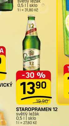 STAROPRAMEN 12 světlý ležák 0,5l