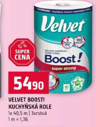 VELVET BOOST! KUCHYŇSKÁ ROLE 1x 40,5 m 3vrstvá