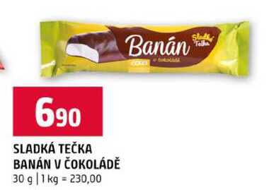 SLADKÁ TEČKA BANÁN V ČOKOLÁDĚ 30 g