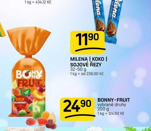 BONNY-FRUIT vybrané druhy 200 g