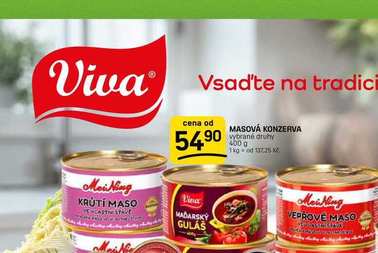 MASOVÁ KONZERVA vybrané druhy 400 g 
