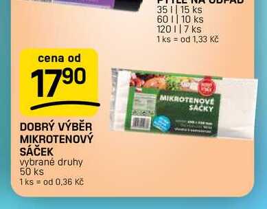 DOBRÝ VÝBĚR MIKROTENOVÝ SÁČEK vybrané druhy 50 ks