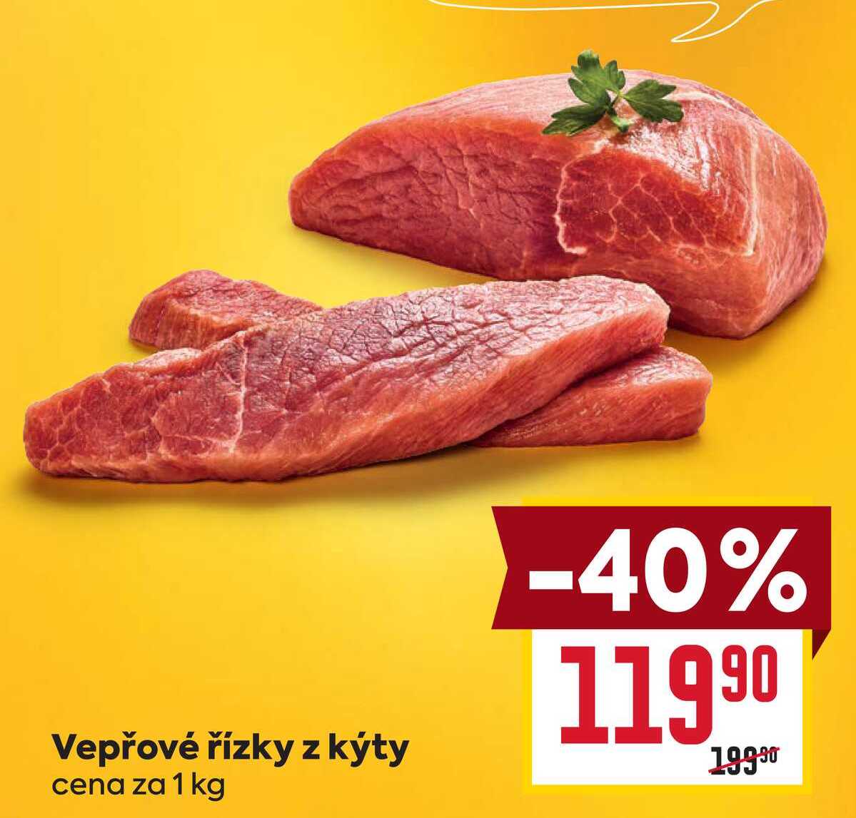 Vepřové řízky z kýty cena za 1 kg