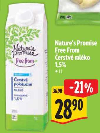 Nature's Promise Free From Čerstvé mléko 1,5%, 1 l