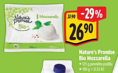 Nature's Promise Bio Mozzarella, 125 g