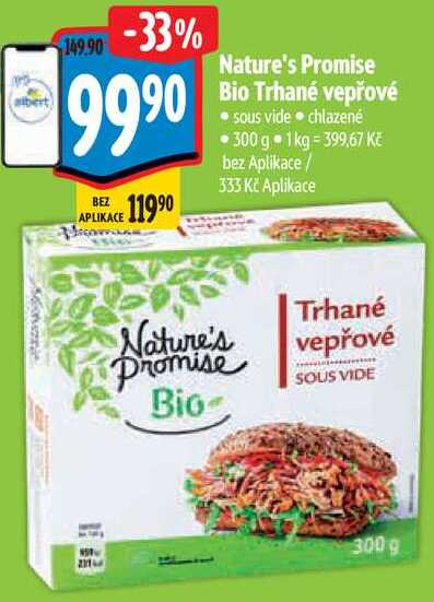 Nature's Promise Bio Trhané vepřové, 300 g