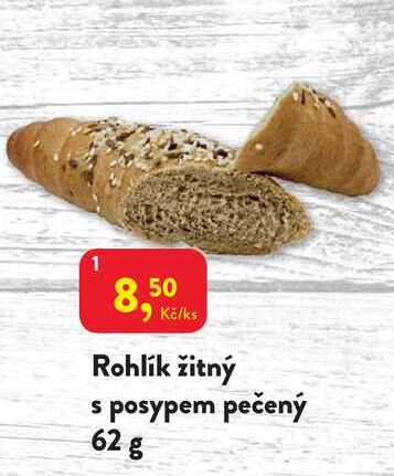 Rohlík žitný s posypem pečený 62 g