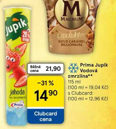 Prima Jupík Vodová zmrzlina, 115 ml