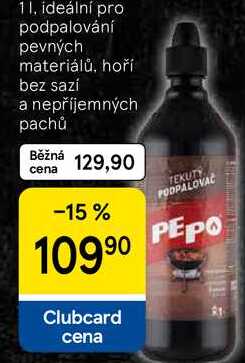 PEPO tekutý podpalovač, 1 l 