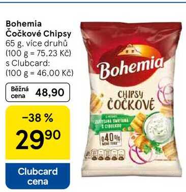 Bohemia Čočkové Chipsy, 65 g 