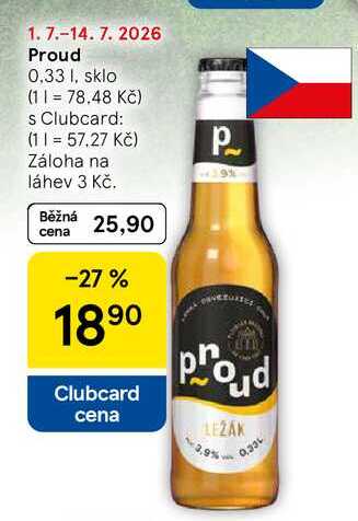 Proud, 0,33 l, sklo