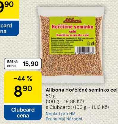 Alibona Hořčičné semínko celé, 80 g