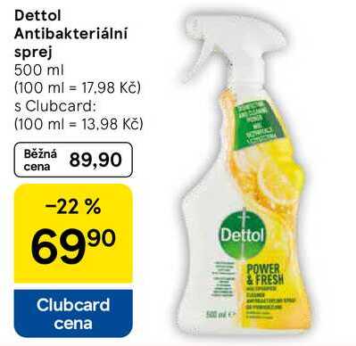 Dettol Antibakteriální sprej, 500 ml