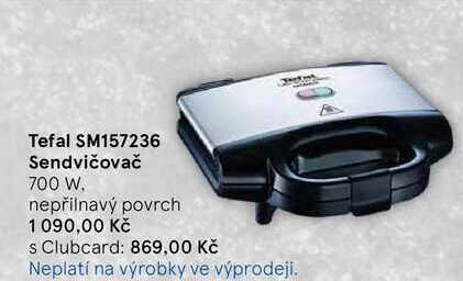Tefal SM157236 Sendvičovač 700 W, nepřilnavý povrch 